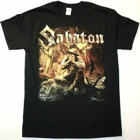 RARE New Popular SABATON THE GREAT WAR Black Men all SizeT-shirt