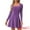 Purple, variant on DARING DIVA Square Neck Long Sleeve Mini A-Line Dress XS Black