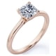 thumbnail image 3 of JeenMata Anillo de Compromiso Solitario de Moissanita de Talla Cojín de 1 Quilate en Oro Rosa de 10 K, 3 of 6