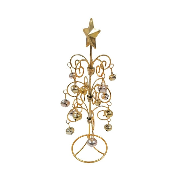 simhoa Creative Christmas Tree Christmas Tree Desktop Art Crafts with Bell Ornament for Aureate
