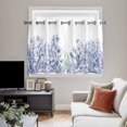 thumbnail image 5 of Blue Spring Floral Kitchen Curtains Short 54 Inch Length, Watercolor Botanical Summer Vintage Grommet Top Bedroom Living Room Curtains, Light Filtering Cafe Curtain Drapes 2 Panels Set 84''x54'', 5 of 9
