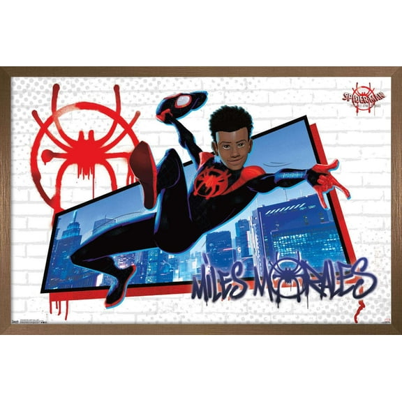 Marvel Cinematic Universe - Spider-Man - Into The Spider-Verse - Miles Wall Poster, 22.375" x 34", Framed
