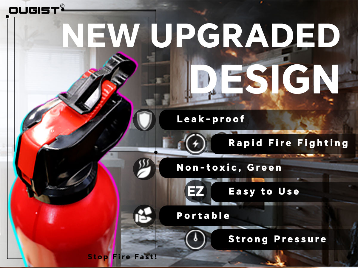 Ougist Mini Handheld Fire Extinguisher, 620ML Water-Based photo 5