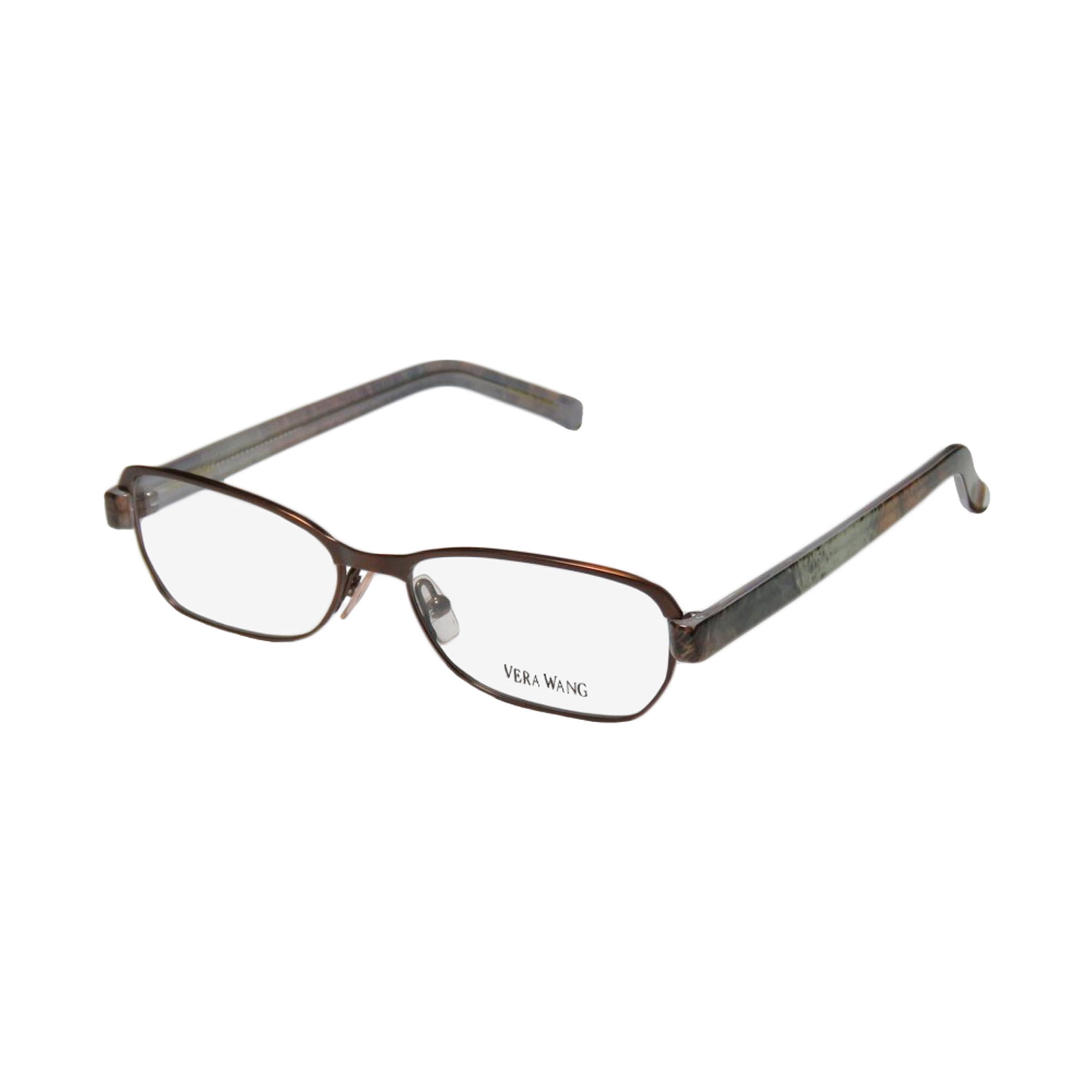 NEW VERA WANG V301 WOMENS/LADIES DESIGNER FULL-RIM BROWN / MULTICOLOR PATTERN GLAMOROUS STUNNING FOR LADIES FRAME DEMO LENSES 50-14-135 EYEGLASSES/EYEWEAR