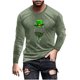 thumbnail image 2 of Blusas y camisas de manga larga y cuello redondo para hombre, camisetas casuales con estampado de moda y cuello redondo, blusas de licra de manga corta para hombre., 2 of 5
