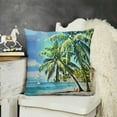 thumbnail image 2 of Blue Ocean Marine Animals Throw Pillow Case Sea Fish Starfish Coral Paradise Coconut Palm Lobster Conch Pillow Cover Cottoh Cushion Cover for Home Sofa, 2 of 5