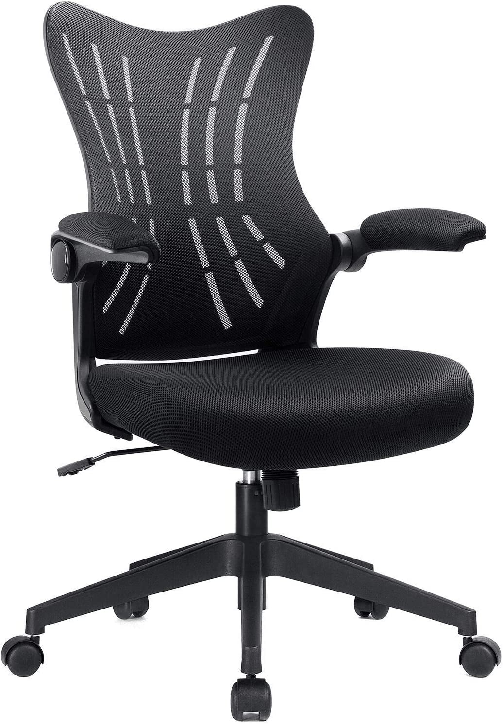 Walnew Black Mid Back Office Chair Mesh Computer Chair Swivel Task