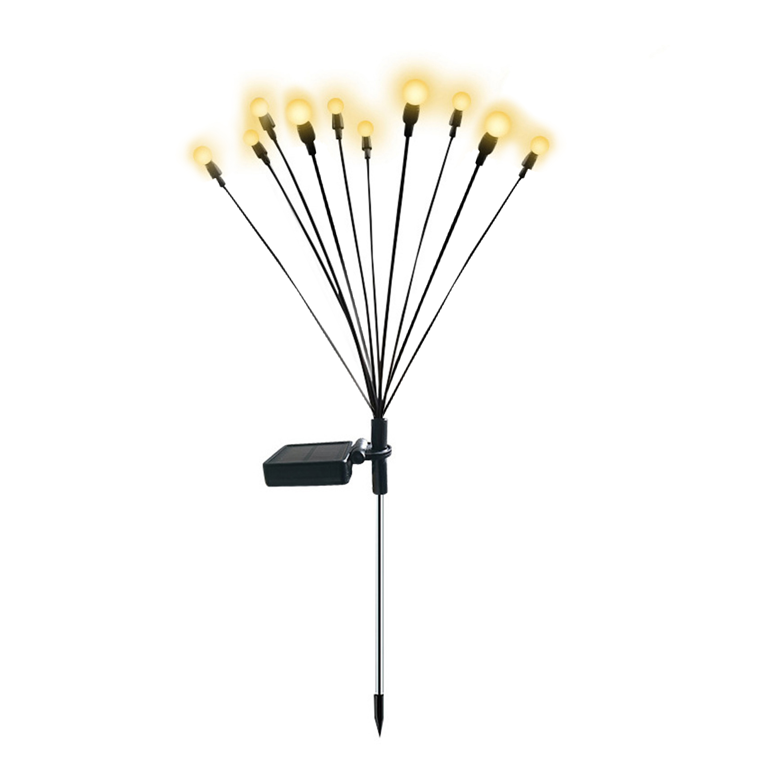 Goodhd Solar Powered Firefly Lights Flickering Bulbs Outdoor Garden