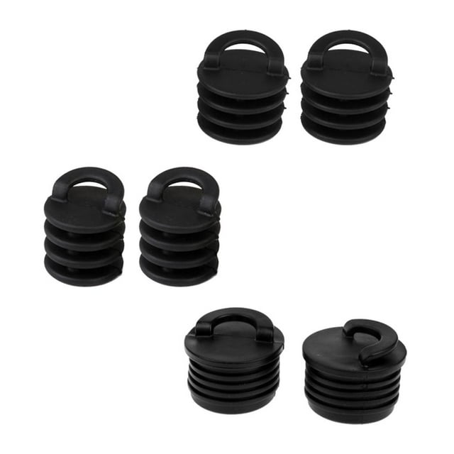 6 piezas Nylon kayak barco canoas imbornales tapones drenan agujeros tapones tapones