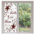 thumbnail image 2 of Wooden Grain Window Privacy Film, Red Country Texas Star Branches Berry Static Cling UV Sun Blocking Tint Film Heat Control Windows Films for Bedroom Bathroom, Window Stickers 35.4"x78.7", 2 of 8