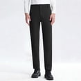 thumbnail image 4 of Casual Pants for Men, Pleated Pocket Button Waist Quick-Dry Full Length Pants for Spring Summer, 4 of 9
