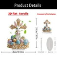 thumbnail image 3 of Easter Decorations Colorful Easter Bunny Tabletop Ornament,Spring Fashion Decorative Sculpture Figurine 2D Acrylic for Home Kitchen Easter Party,Birthday Gifts for Women Rose Gold-n, 3 of 3