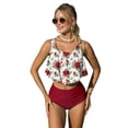 thumbnail image 2 of TOPIO Women Swimsuit High Waisted Swimwear Two Piece Flounce Bikini Swimsuit, 2 of 5