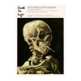 thumbnail image 1 of Póster de esqueleto con cigarrillo ardiente, lienzo artístico Vintage de Van Gogh, pinturas de Memento Mori, imágenes de Calavera, decoración de pared gótica, 1 of 4