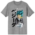 thumbnail image 5 of Dragon Ball Super Vegeta Kanji Men's Athletic Heather Crew Neck Short Sleeve T-shirt-XS, 5 of 7