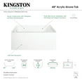 thumbnail image 5 of Aqua Eden VTDE483222L 48-Inch Acrylic Rectangular 3-Wall Alcove Tub, Left Hand Drain Hole in Glossy White, 5 of 10