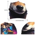 thumbnail image 2 of Salouo Colorful Wolf Head Print Unisex Beanie Hat,Knitted Baggy Skull Cap Winter Warm Hats Beanie Sleep Hats Cancer Headwear Caps for Women & Men 1 Pieces, 2 of 7