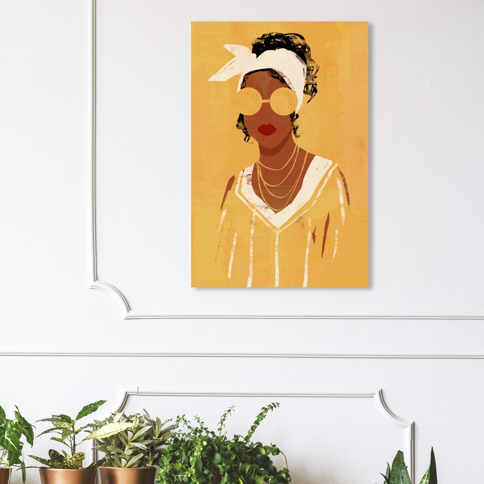 Wynwood Studio 'Golden Radiance' Fashion and Glam Wall Art Canvas Print - Yellow, Gold, 20" x 30"