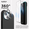 thumbnail image 4 of (4 in 1  for iPhone 14 Case Compatible with MagSafe (6.1 inch, 2022), with 2 Pack Screen Protector + Camera Cover, Liquid Silicone Phone Case (Black), 4 of 14