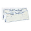 Gift Certificates w/Envelopes, 8-1/2w x 3-2/3h, Blue Border, 25/Pack