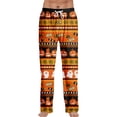thumbnail image 2 of Trgacdwlo Men Halloween Pajama Pants Cat Pumpkin Print Fall Mens Lounge Pants Funny Ghost Graphic Holiday Elastic Waist Pj Bottoms for Men, 2 of 4