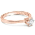 thumbnail image 4 of SuperJeweler Diamond Flower Promise Ring In Rose Gold For Women, 4 of 7