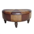 thumbnail image 1 of International Caravan Ottoman en Faux Cuir Motif Mixte, 1 of 2