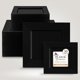 thumbnail image 1 of Berry Bloom 50 Platos Elegantes Premium Reutilizables, Vajilla de Platos Cuadrados, Incluye 25 Platos Grandes (25 cm) y 25 Platos Medianos (16 cm) Color Negro, 1 of 7