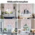 thumbnail image 6 of Swag Curtain Valances Red Leaf Swag Valances for Kitchen Windows Grey Leaves Branches Short Topper Curtains Valance Tier Pair for Kitchen Bedroom Living Room Bathroom 28"x36", 6 of 8