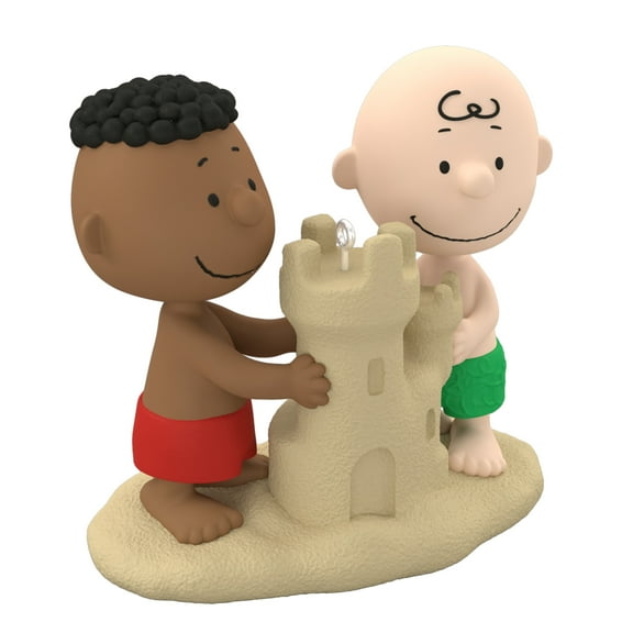 Hallmark Keepsake Ornament (The Peanuts Gang Franklin and Charlie Brown at the Beach)