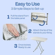 Lavish Home Folding Table - Lightweight Portable Folding Desk - Small Plastic Table for TV Tray, Playing Cards, and Craft Room, White