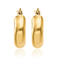 thumbnail image 3 of 14K Solid Yellow Gold 4.75mm Round Small Hoop Earrings, 3 of 10