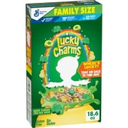 St Patricks Day Lucky Charms Cereal with Marshmallows, Family Size, 18.6 OZ