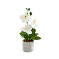thumbnail image 1 of Kearding Flores De Orquídeas Artificiales Flores Artificiales Flores Artificiales Maceta Flores En Maceta Artificiales Decoración Blanco, 1 of 6