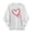 White B, variant on Stamzod Women's Love Heart Cute Tops Long Sleeve Crewneck Sweatshirts Casual Off Shoulder Sweatshirt Green B XL