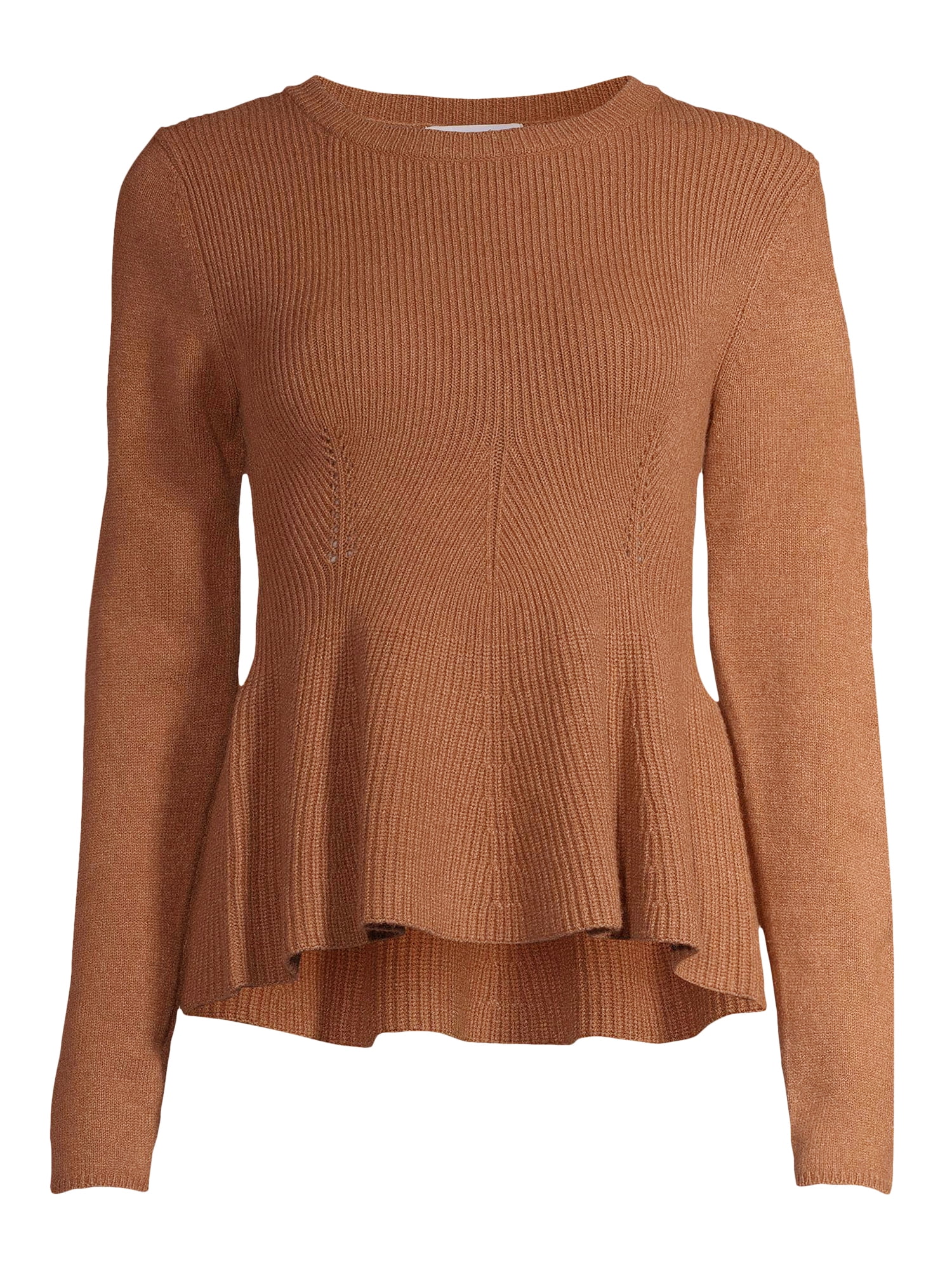 Sofia Jeans by Sofia Vergara Women's Crewneck Peplum Sweater Sofia Jeans by Sofia Vergara Women's Crewneck Peplum Sweater