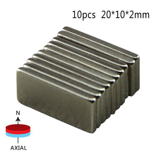 Very Powerful Rare-Earth Neodymium Bar Magnet N45 Total 100 lb Pulling Power Pack of 10 2 6/16 x 13/32 x 3/16 inches 