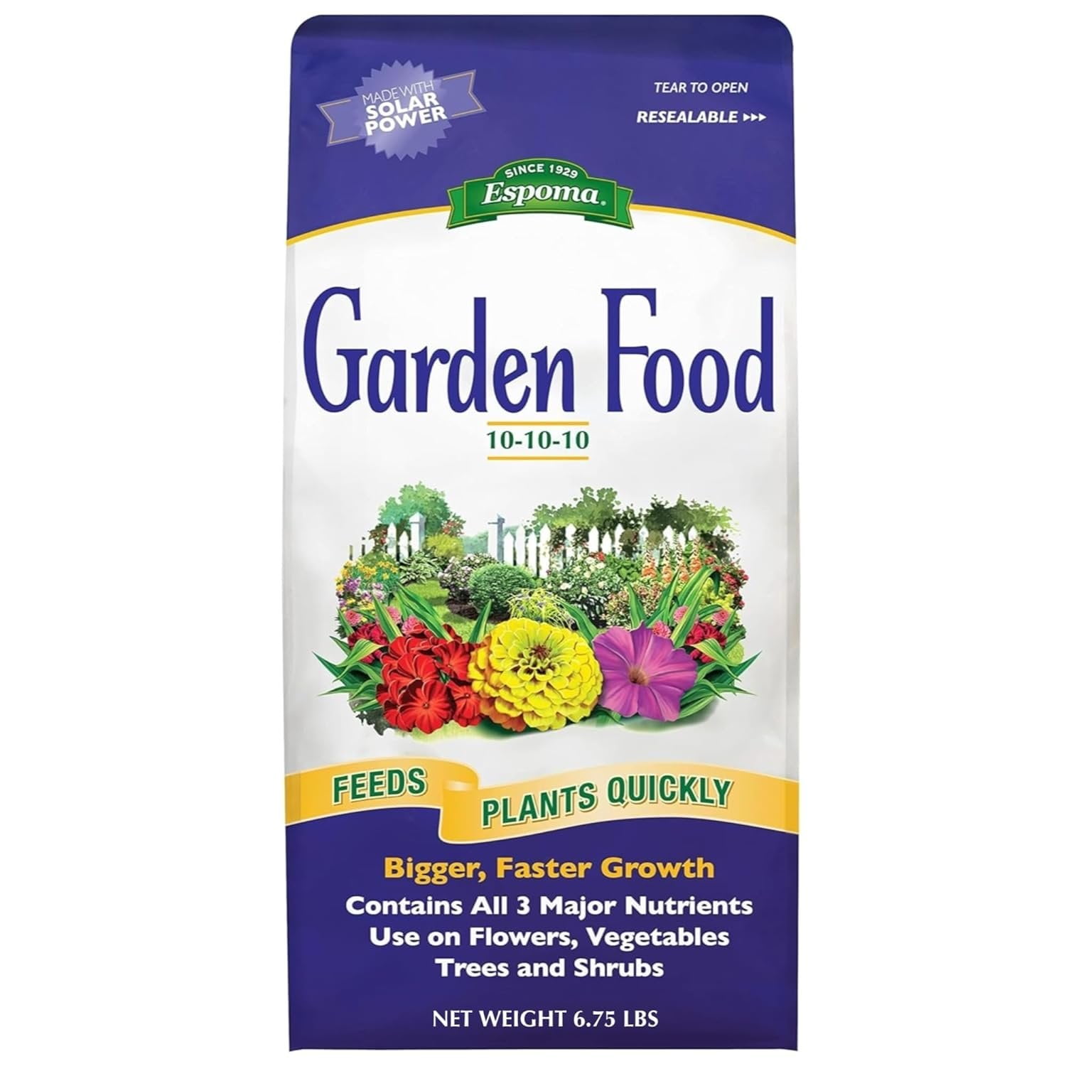 2-pack Espoma Garden Food Granules - 10-10-10 NPK, Natural Fertilizer - 2 Pack, 6.75-Pound — Outdoor & Indoor Plant Use, Easy Application