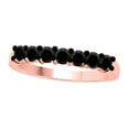 thumbnail image 1 of Aonejewelry 0.50 Ct. Ttw 7 Stone Black Diamond Enagement Ring In 10K Rose Gold, 1 of 4