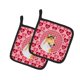 thumbnail image 1 of ""Caroline'S Treasures Collie Smooth Hearts Love & Valentine'S Day Portrait Par De Agarraderas Ss4470Pthd 7.5Hx7.5W Multicolor"", 1 of 1