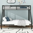 thumbnail image 2 of Euroco Metal Twin XL over Queen Bunk Bed Frame for Kids Teens Adults, Black, 2 of 9