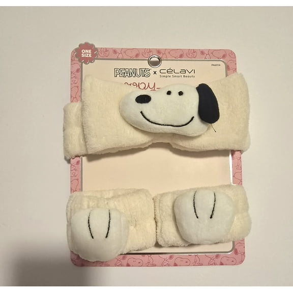 PEANUTS x Celavi Snoopy Skincare Set – Headband & Wristbands
