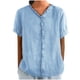thumbnail image 1 of Camisas de Manga Corta para las Mujeres Casual V-Cuello Sólido Encaje Blusa Superior, Camisa de Verano de Moda para Diario Y Fiesta, 1 of 6