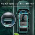thumbnail image 5 of Purificador de aire para coche de 2 piezas con filtro Hepa True, purificador de aire para coche, purificador de aire portátil con luz LED para viajero de escritorio de oficina en casa (gre, 5 of 5