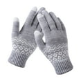 thumbnail image 2 of IROINNID Reduced Touchscreen Gloves for Men and Women Non-slip Warm Winter Artificial Knitting Wrist Gloves Mittens,Gray, 2 of 2