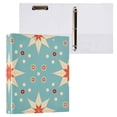 thumbnail image 3 of Floral Flowers Blue 3 Ring Binders 1.5 inch Hardcover File Folders with Interior Pockets A4 Size Organizer for School Office Hospital, 3 of 8