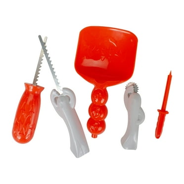 Northlight 5pc Pumpkin Carving Kit - 11" - White and Orange