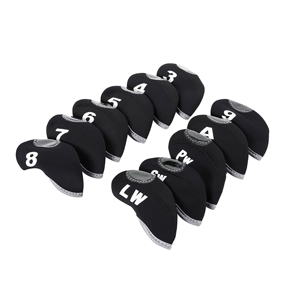 11Pcs Black Head Cover for Callaway Golf Iron Headcovers 3LW Protector
