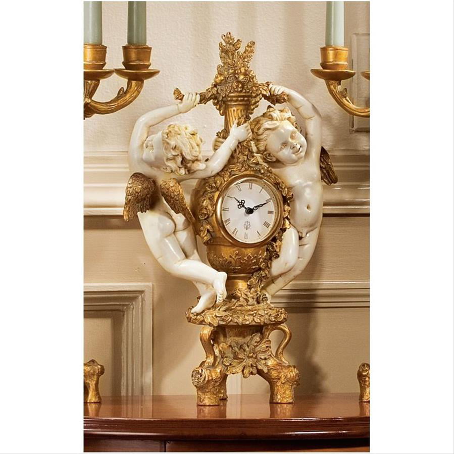 Design Toscano Amboise Twin Cherubs Mantle Clock
