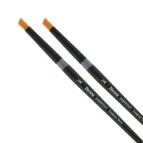 Creative Mark Beste Golden Taklon Deerfoot Stippler 1/4" - 3 Pk Artist Brush, Professional Watercolor Brushes, For Acrylic Painting, Short Handle, Sharp Edges, Hand-Tied & Shaped